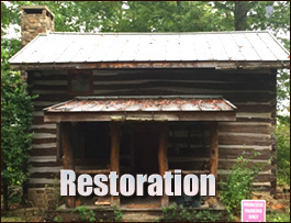 Historic Log Cabin Restoration  Butner, North Carolina